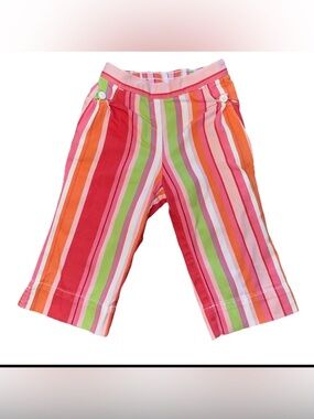 VTG Y2K Gymboree Toddler 18-24 Months 100% Cotton Pants Colorful Striped Pink